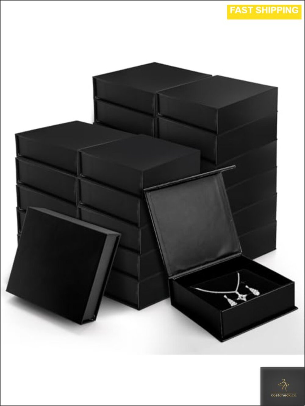 24 Pack Cardboard Jewelry Boxes Small Square Storage Organizer
